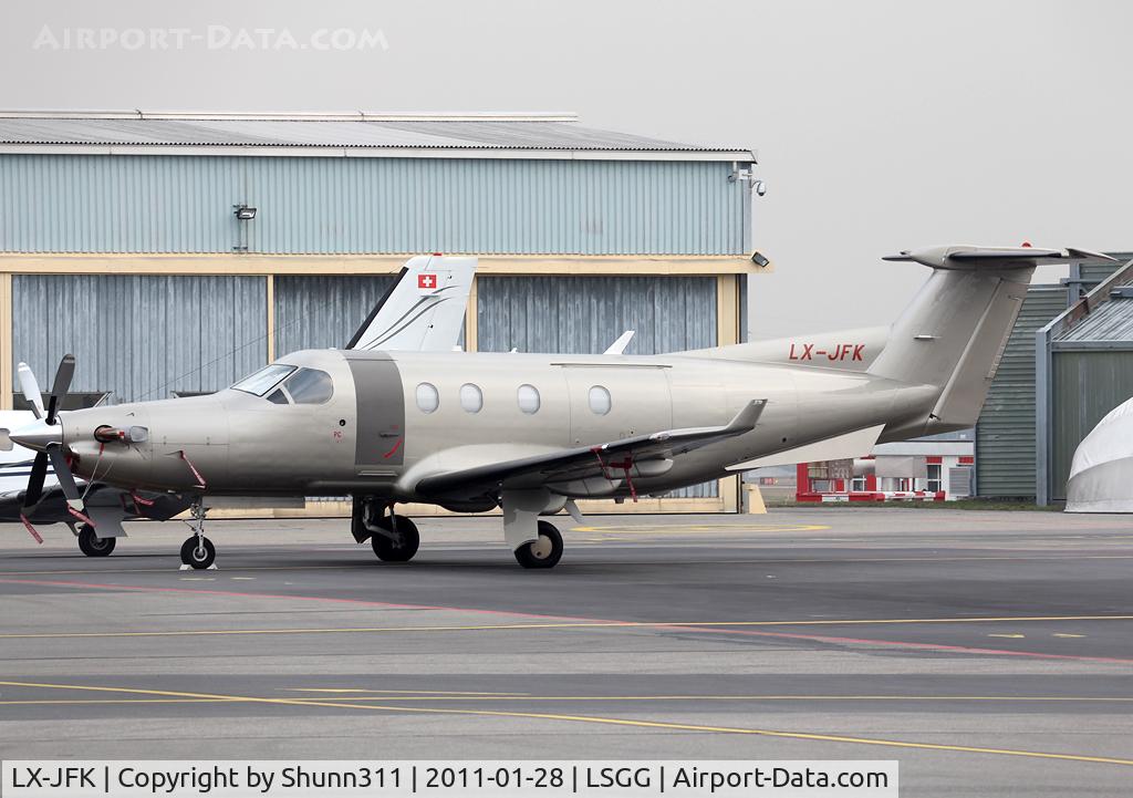 LX-JFK, 2005 Pilatus PC-12/45 C/N 683, Parked at the General Aviation area...