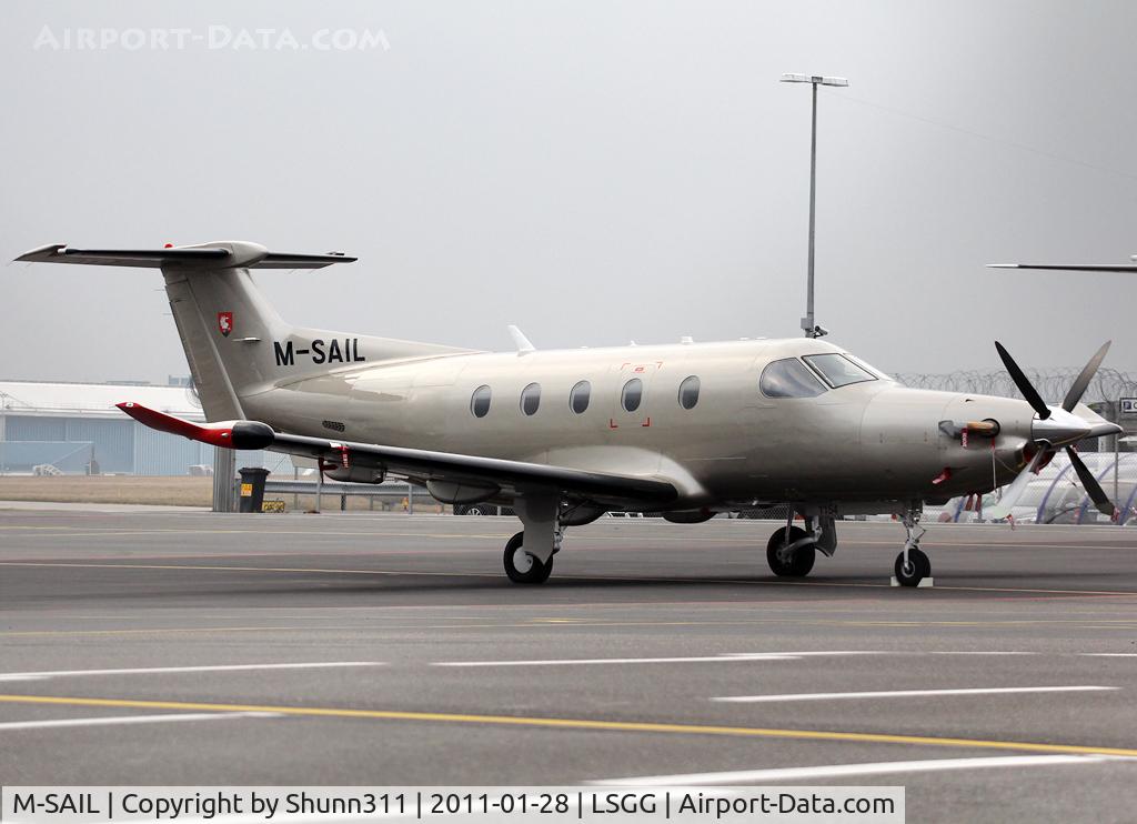 M-SAIL, 2009 Pilatus PC-12/47E C/N 1154, Parked at the General Aviation area...