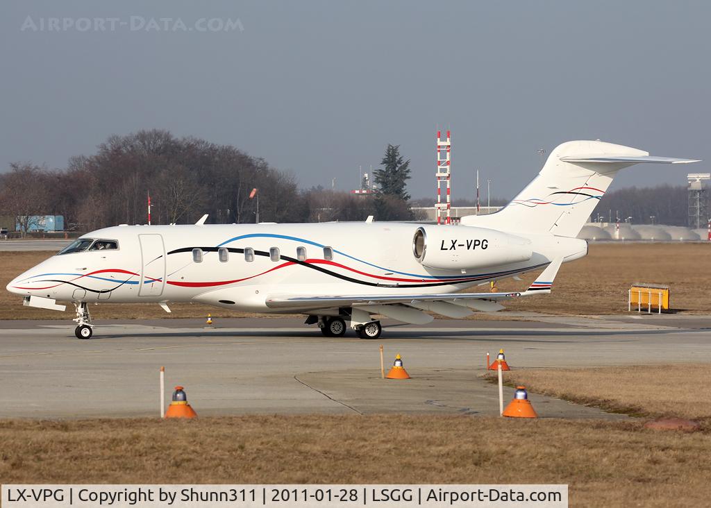 LX-VPG, 2008 Bombardier Challenger 300 (BD-100-1A10) C/N 20218, Lining up rwy 05 for departure...