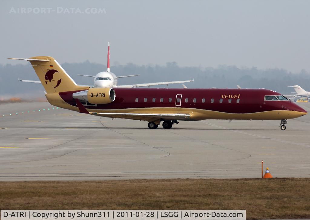 D-ATRI, 2007 Bombardier Challenger 850 (CL-600-2B19) C/N 8081, Taxiing to the General Aviation area...