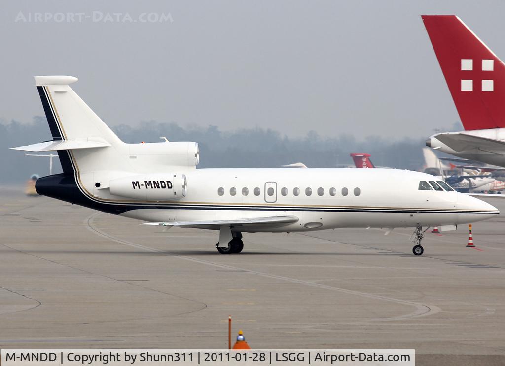 M-MNDD, 2007 Dassault Falcon 900EX C/N 612, Taxiing to the General Aviation area...