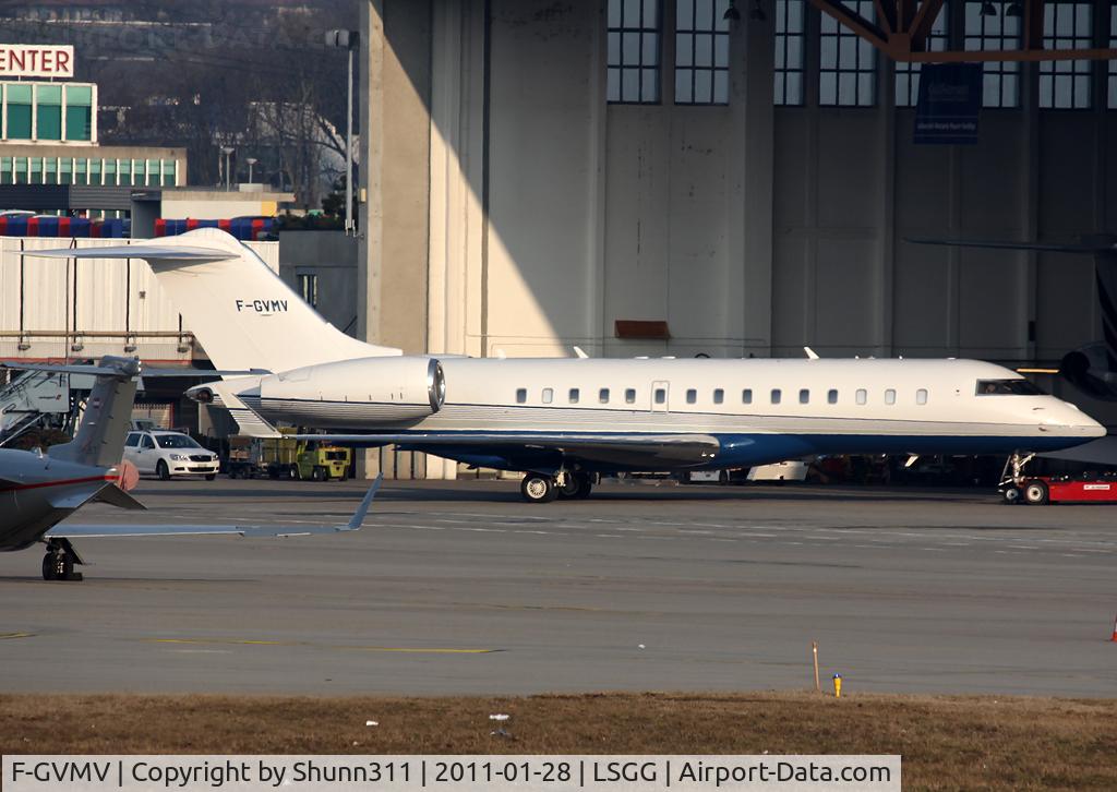F-GVMV, 2006 Bombardier BD-700-1A10 Global Express XRS C/N 9202, Tracted after maintenance...