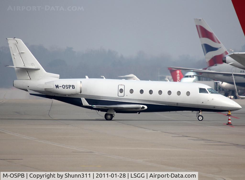 M-OSPB, 2008 Gulfstream Aerospace G200 C/N 205, Taxiing to the General Aviation area...