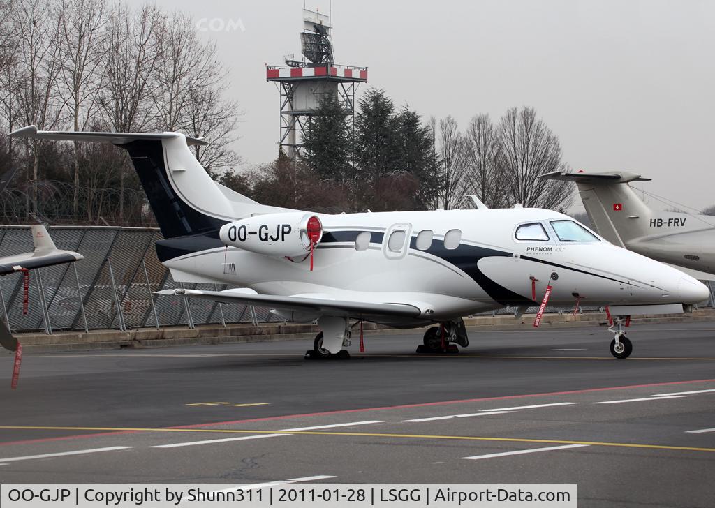OO-GJP, 2010 Embraer EMB-500 Phenom 100 C/N 50000147, Parked at the General Aviation area...