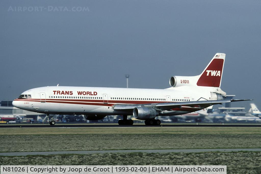 N81026, 1975 Lockheed L-1011-385-1-15 TriStar 100 C/N 193B-1104, regular visitor during the early nineties