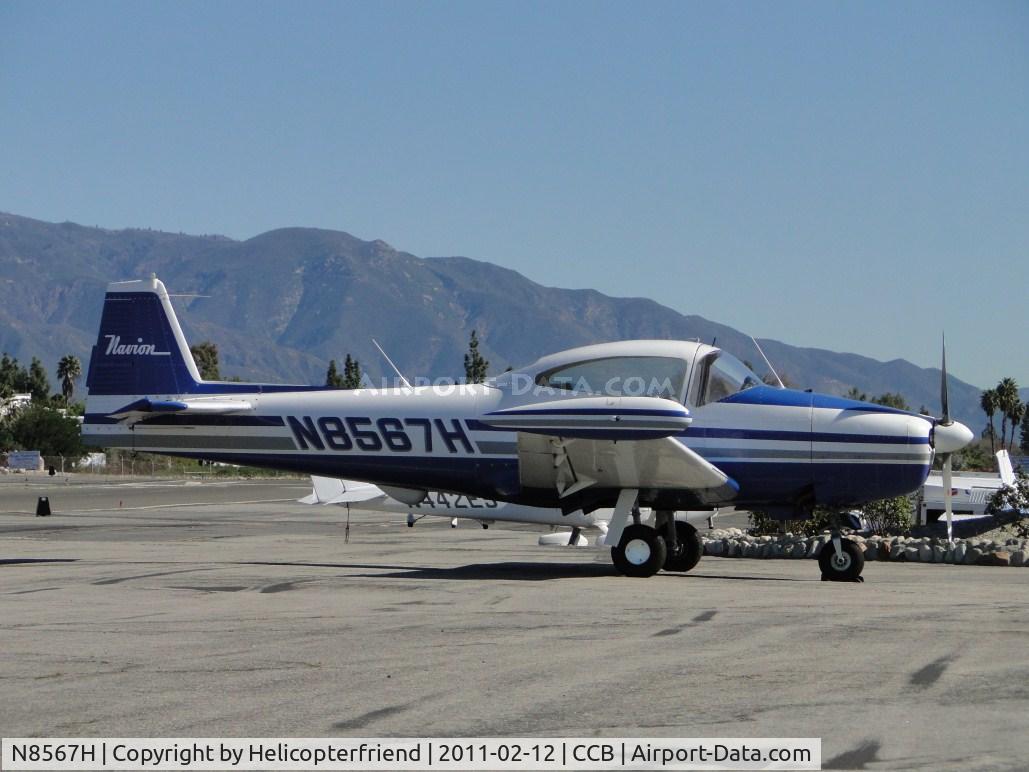 N8567H, 1947 North American Navion (NA-145) C/N NAV-4-619, Parked north of Maniac Mike's Cafe
