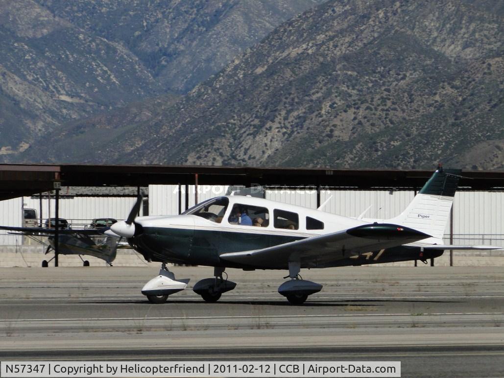 N57347, 1973 Piper PA-28-235 C/N 28-7410035, Taking off roll westbound