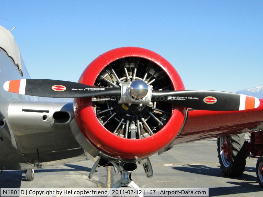 N1801D, 1952 Beech D18S C/N A-816, Radial engine by Pratt & Whitney R-985 engines with 450 hp each