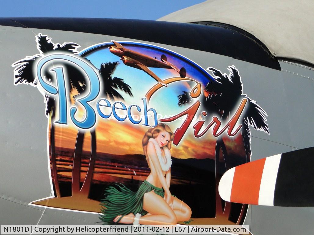 N1801D, 1952 Beech D18S C/N A-816, Nose art