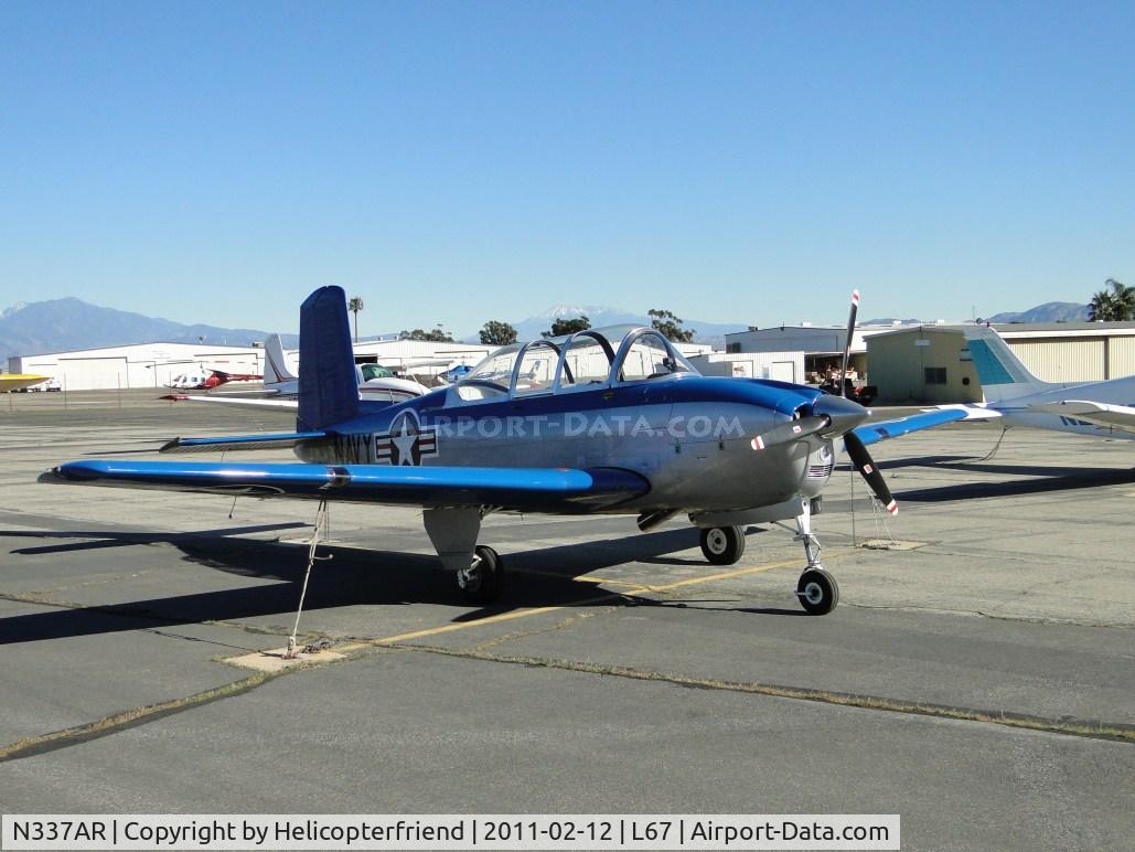 N337AR, 1955 Beech T-34A (A45) Mentor C/N G-269, Tied down and parked