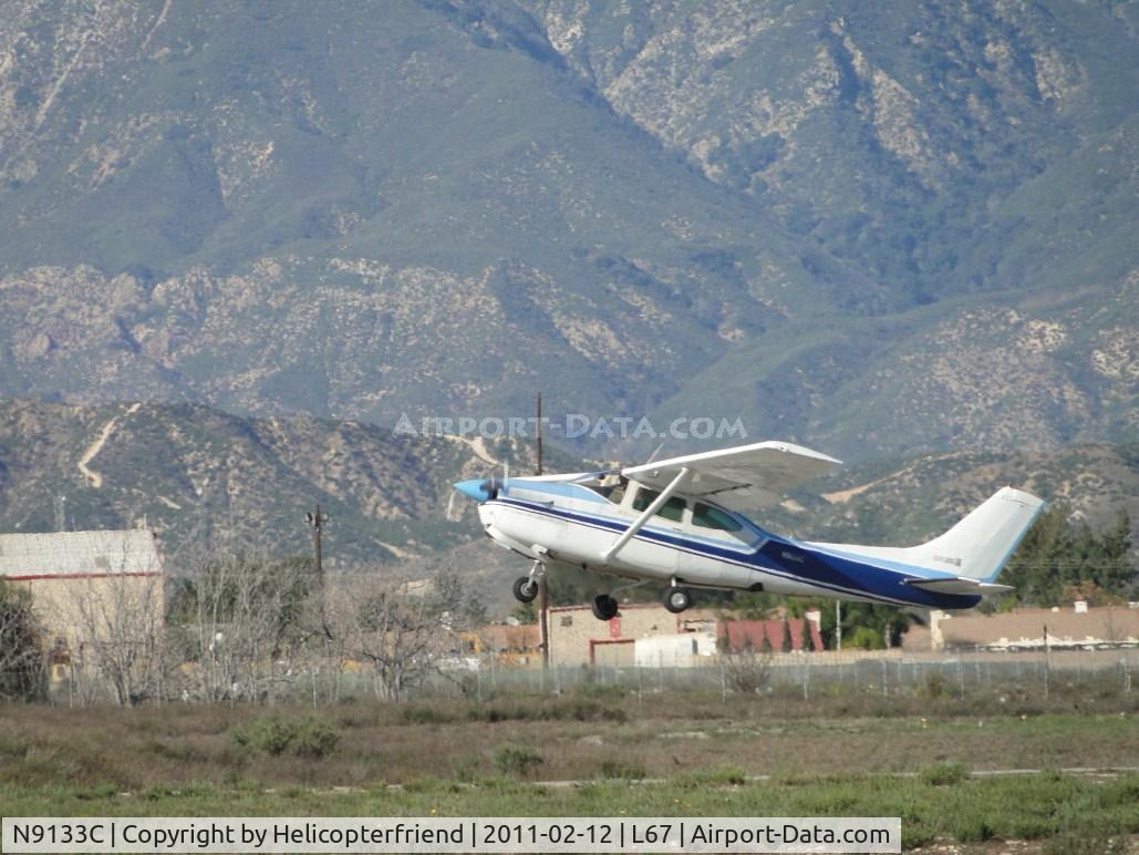 N9133C, 1954 Cessna 180 C/N 31232, Taking off westbound from runway 24