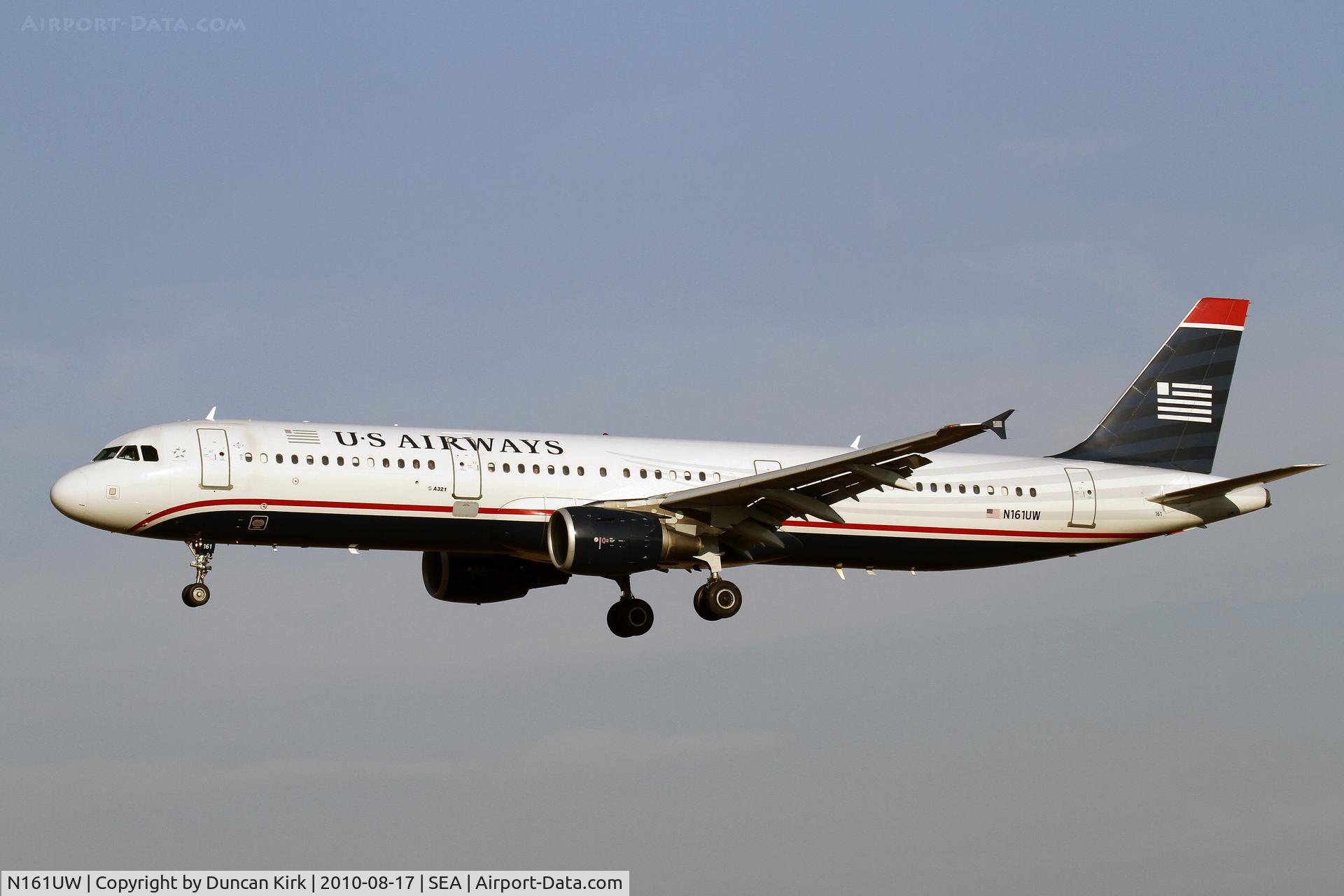 N161UW, 2001 Airbus A321-211 C/N 1403, Landing on 34L