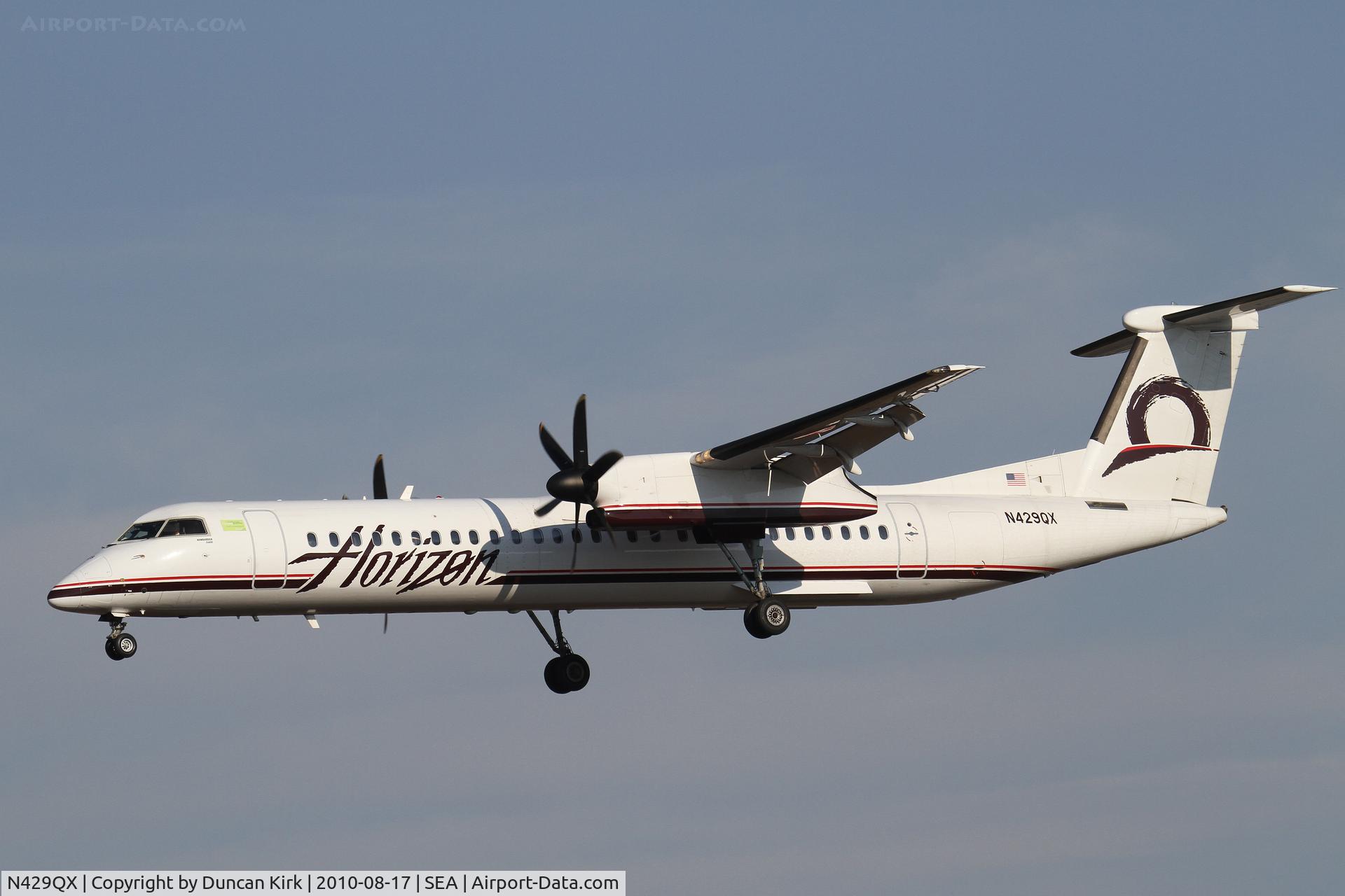 N429QX, 2007 De Havilland Canada DHC-8-402 Dash 8 C/N 4161, These can get boring at SEA!
