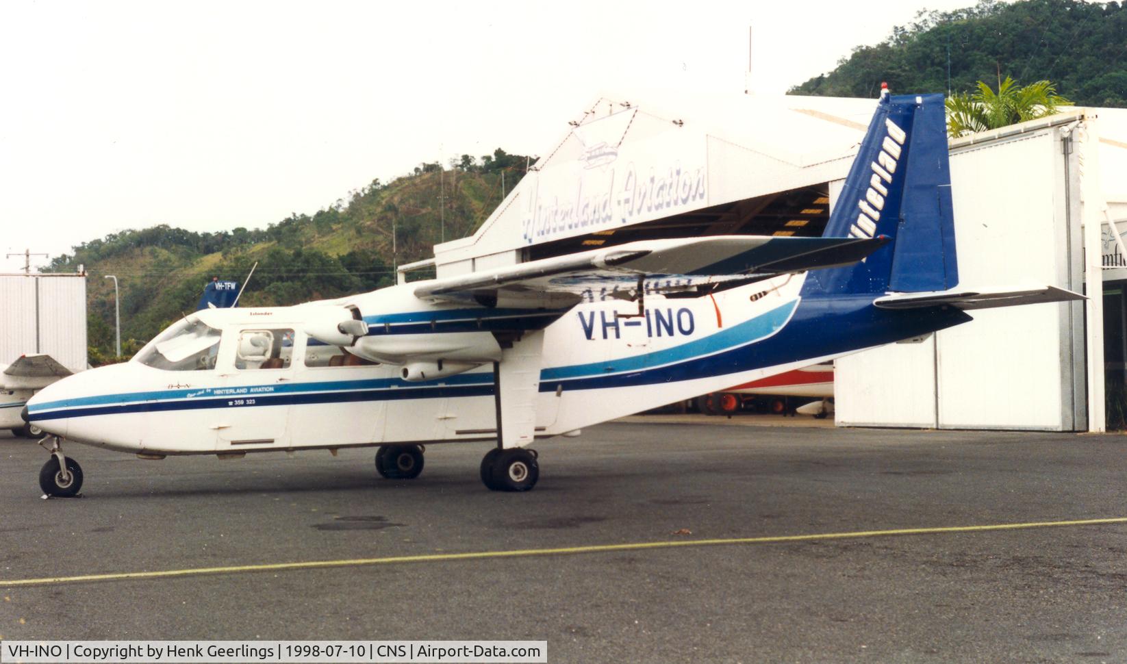 VH-INO, 1990 Britten-Norman BN-2B-20 Islander C/N 2221R, Hinterland