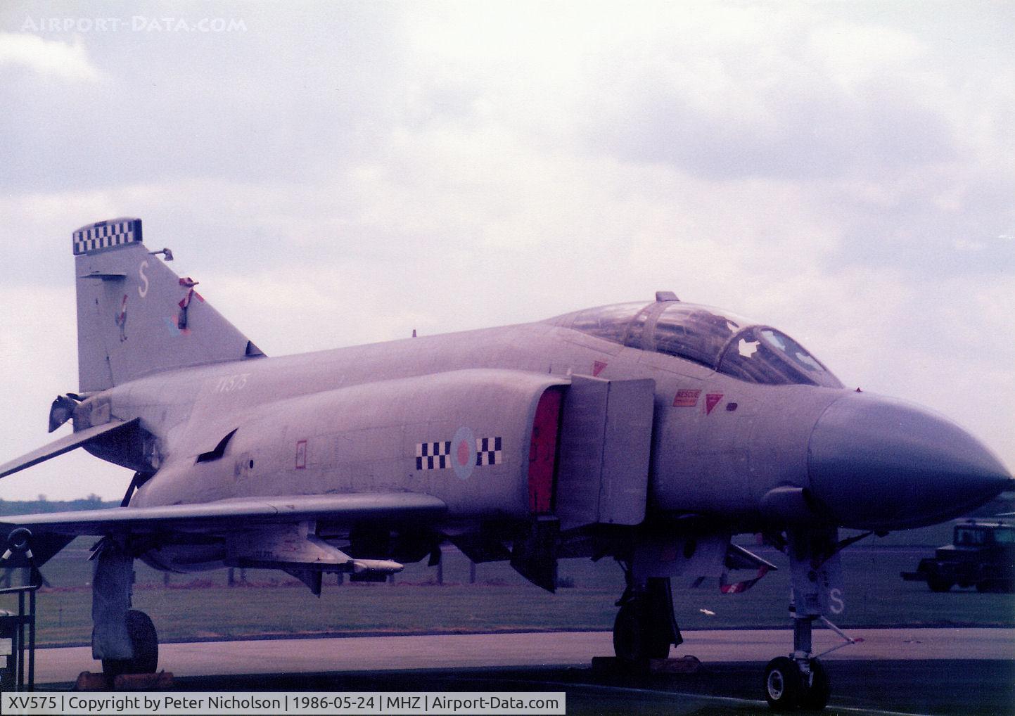 XV575, 1968 McDonnell Douglas Phantom FG1 C/N 9329/3112, Phantom FG.1 of 43 Squadron based at RAF Leuchars on the flight-line at the 1986 RAF Mildenhall Air Fete.