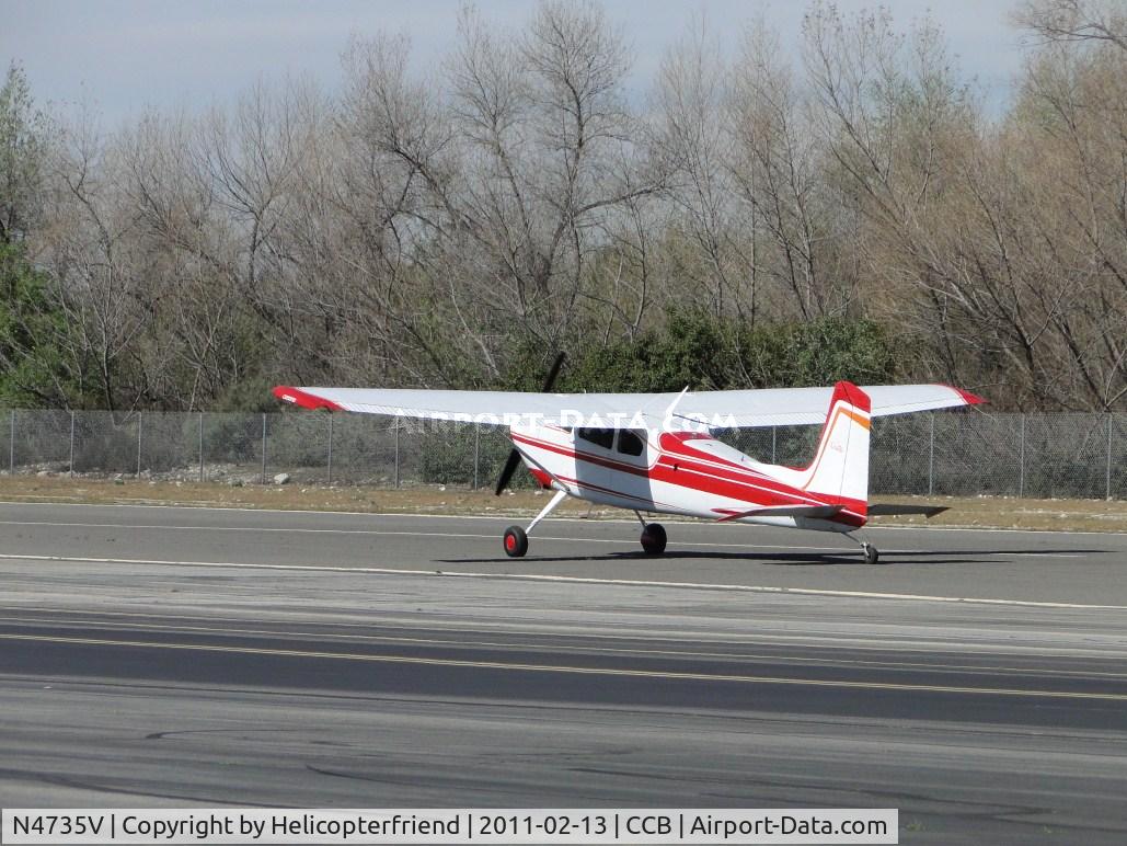 N4735V, 1953 Cessna 180 C/N 30599, Running out after landing on runway 24