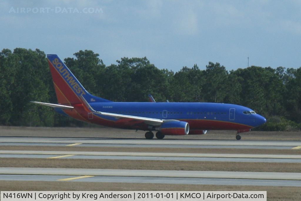 N416WN, 2001 Boeing 737-7H4 C/N 32453, Southwest Airlines Boeing 737-7H4