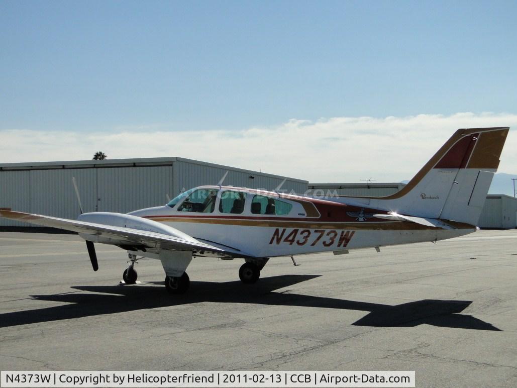 N4373W, 1974 Beech 95-B55 (T42A) Baron C/N TC-1696, Parked in between hangers on the east side