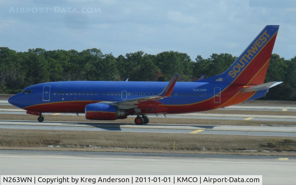 N263WN, 2007 Boeing 737-7H4 C/N 32520, Southwest Airlines Boeing 737-700