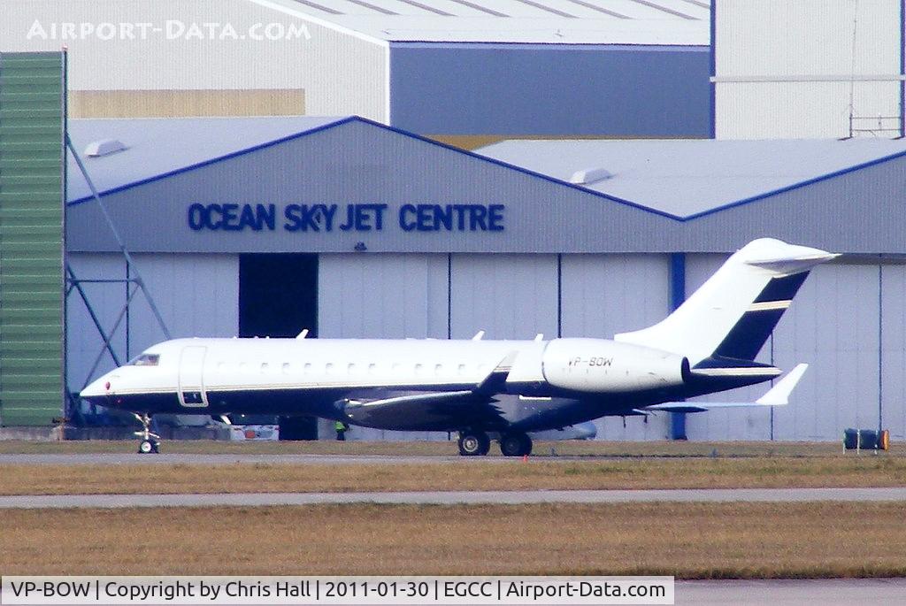 VP-BOW, 2004 Bombardier Global Express (BD-700-1A10) C/N 9141, on the Ocean Sky ramp