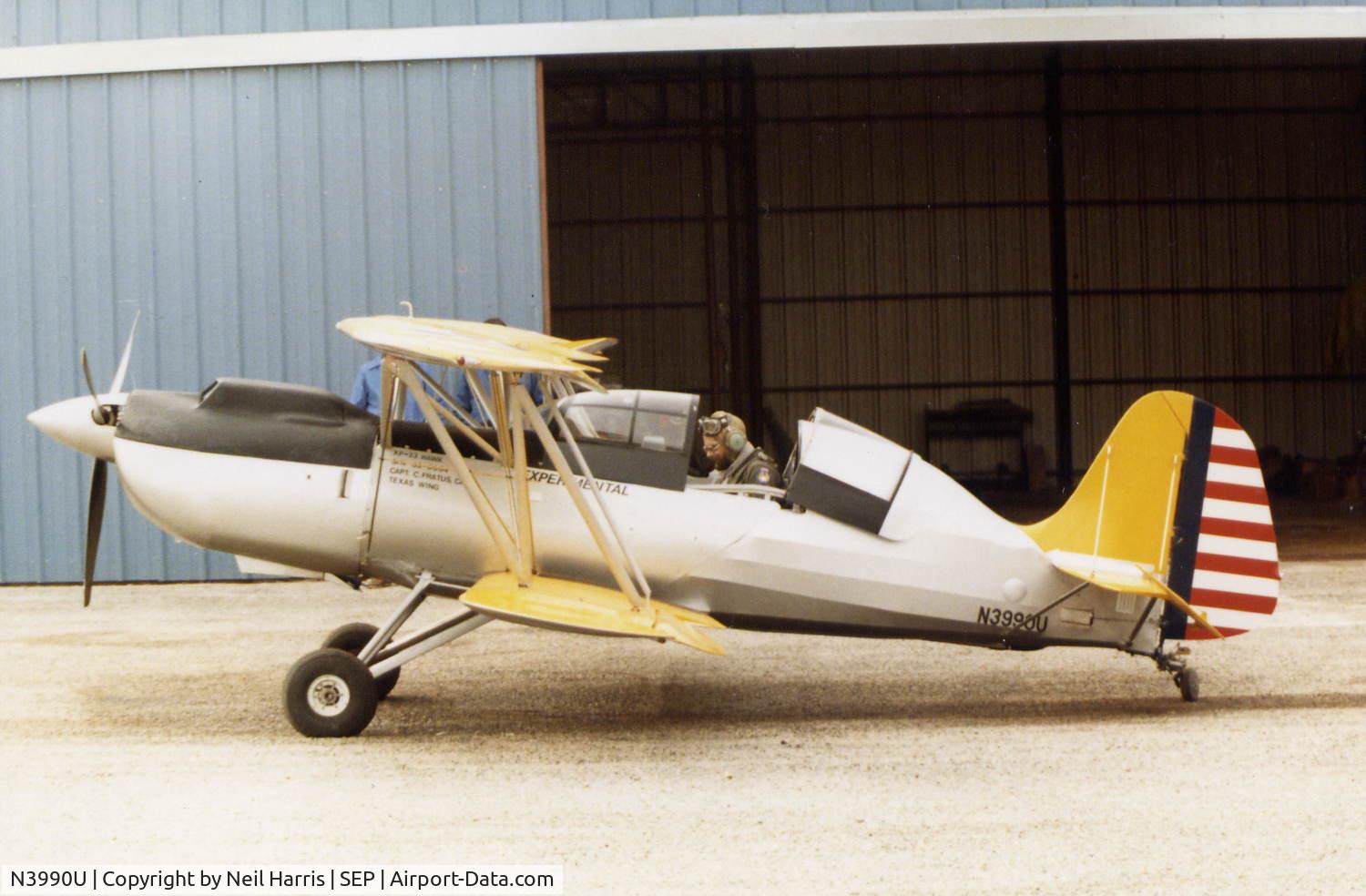 N3990U, Curtiss XP-23 Hawk C/N 400, XP23 Hawk, Mk1 Experimental - 400cuin 670hp V8, 1.9:1 reduction gear drive, fuel injected, Hartzell Beta prop, 2 seater, center-wing AOA tab, 212Vne.
This plane took us 6 years to get to this point.  Many other variants were built from the airframe to in