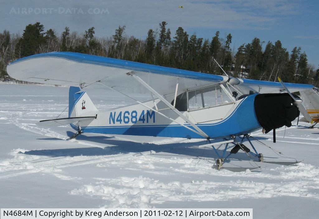 N4684M, 1947 Piper PA-11 Cub Special C/N 11-195, 1st Annual Zorbaz Ski-plane Chili Fly-in at Zhateau Zorbaz in Park Rapids, MN.