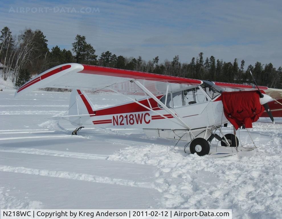 N218WC, 1969 Piper PA-18-150 Super Cub C/N 18-8779, 1st Annual Zorbaz Ski-plane Chili Fly-in at Zhateau Zorbaz in Park Rapids, MN.