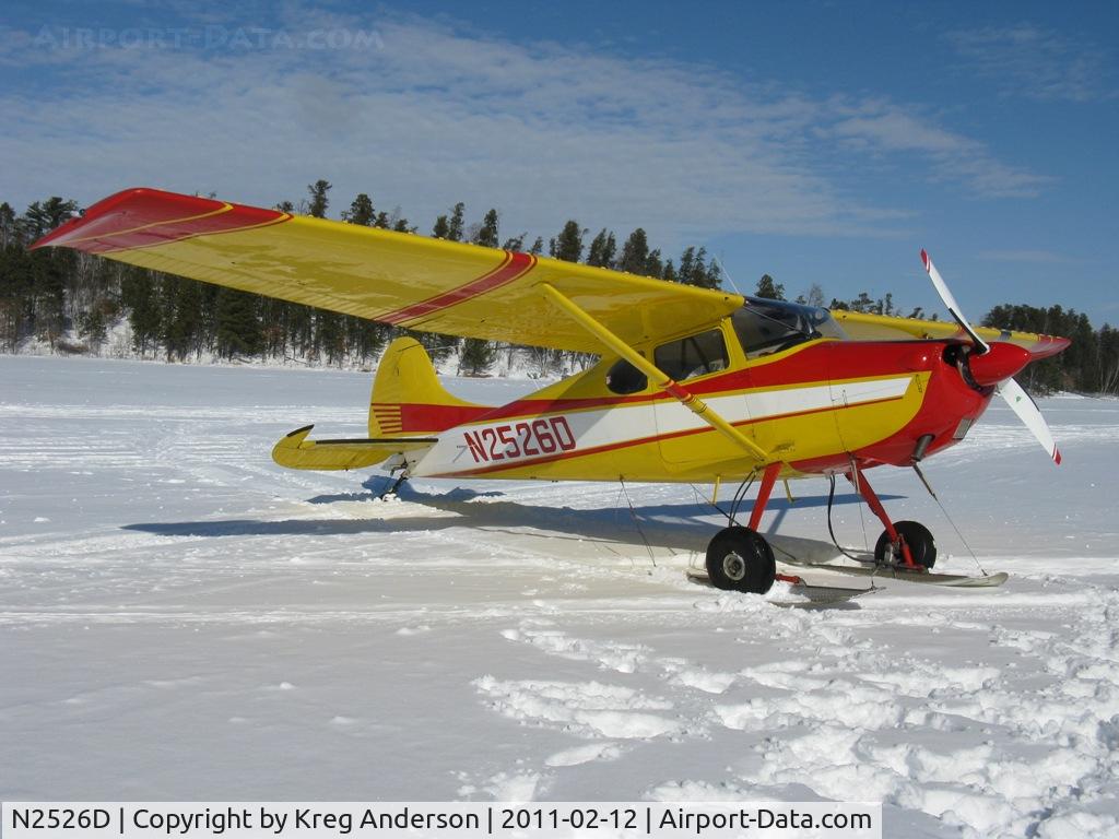 N2526D, 1956 Cessna 170B C/N 20678, 1st Annual Zorbaz Ski-plane Chili Fly-in at Zhateau Zorbaz in Park Rapids, MN.