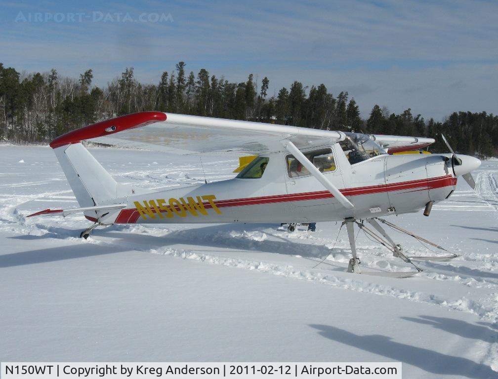 N150WT, 1966 Cessna 150G C/N 15065949, 1st Annual Zorbaz Ski-plane Chili Fly-in at Zhateau Zorbaz in Park Rapids, MN.