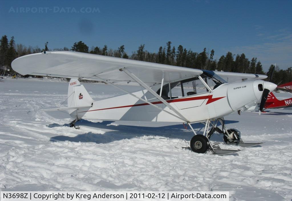 N3698Z, 1960 Piper PA-18 C/N 18-7434, 1st Annual Zorbaz Ski-plane Chili Fly-in at Zhateau Zorbaz in Park Rapids, MN.