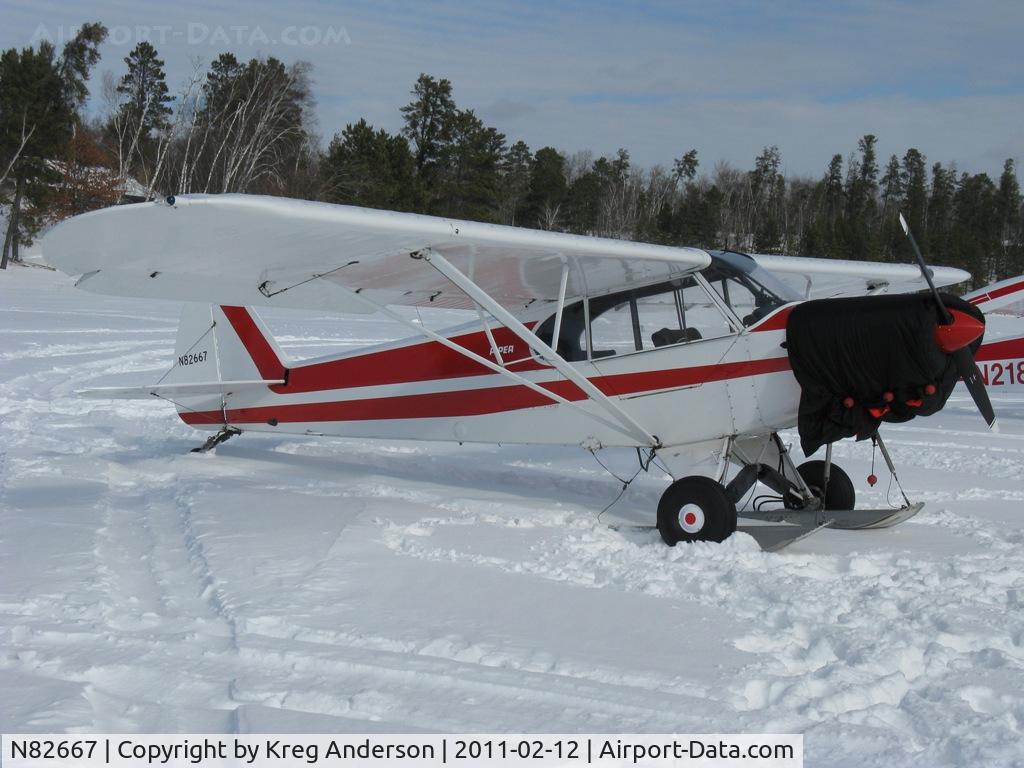 N82667, 1978 Piper PA-18-150 Super Cub C/N 18-7909028, 1st Annual Zorbaz Ski-plane Chili Fly-in at Zhateau Zorbaz in Park Rapids, MN.