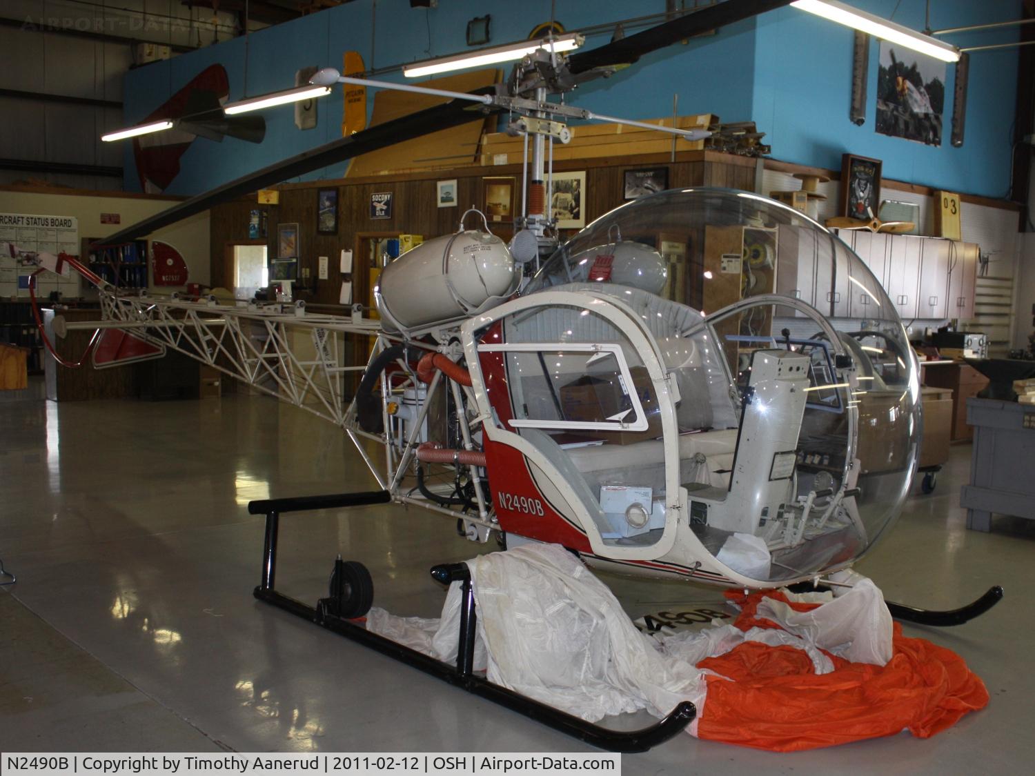 N2490B, 1956 Bell 47G-2 C/N 1516, 1956 Bell 47G-2, c/n: 1516, in the Kermit Weeks Hangar