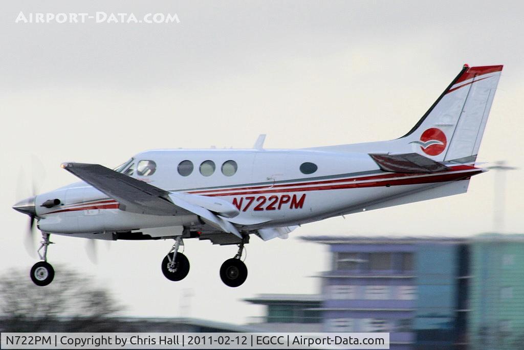 N722PM, 2007 Raytheon C90GT King Air C/N LJ-1820, on approach for RW23R