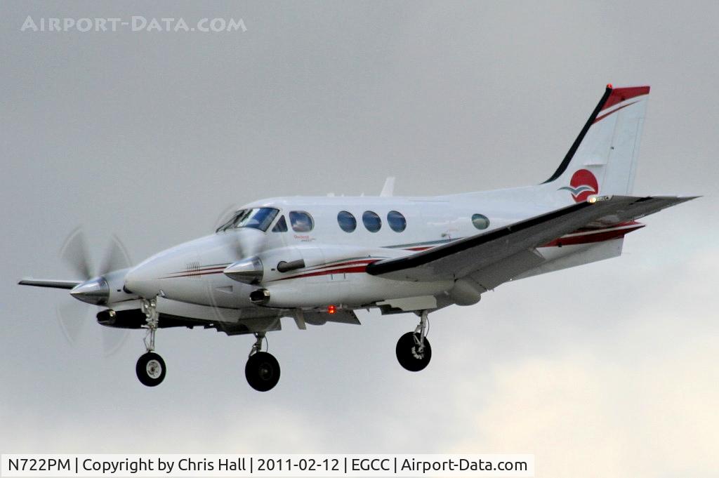 N722PM, 2007 Raytheon C90GT King Air C/N LJ-1820, on approach for RW23R