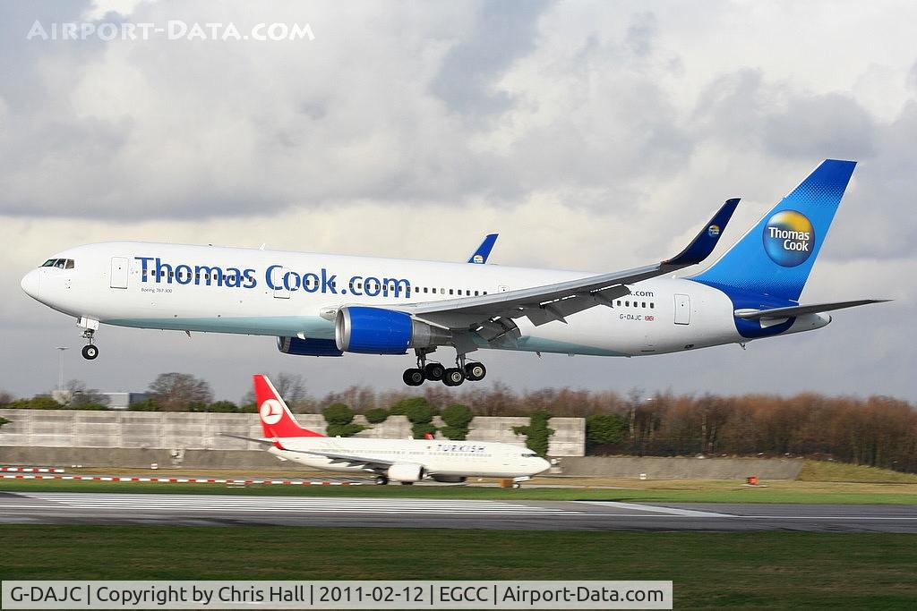G-DAJC, 1994 Boeing 767-31K C/N 27206, Thomas Cook B767 making an emergency landing with a problem with its flaps