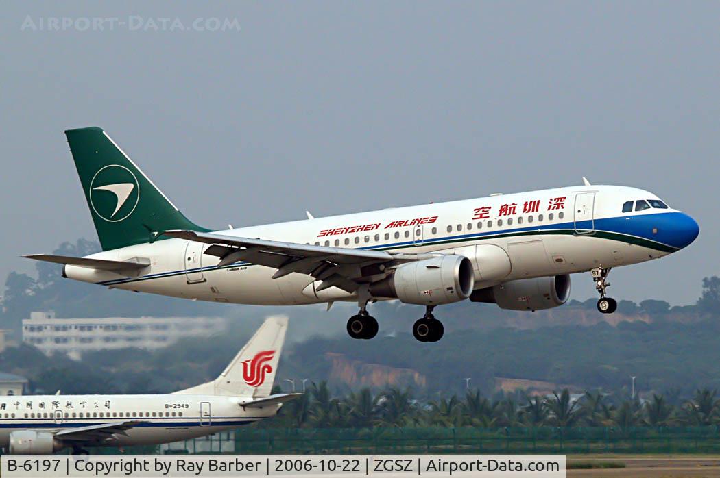 B-6197, 2006 Airbus A319-115 C/N 2684, Airbus A319-115 [2684] Shenzhen Airlines Shenzhen-Baoan~B 22/10/2006
