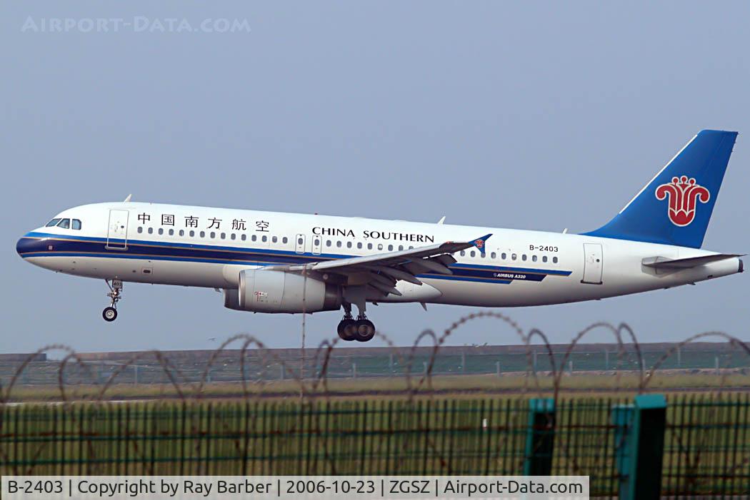 B-2403, 2004 Airbus A320-232 C/N 2275, Airbus A320-214 [2275] China Southern Airlines Shenzhen-Baoan~B 23/10/2006