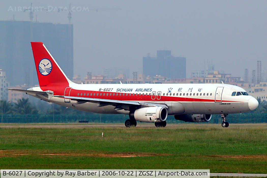 B-6027, 1999 Airbus A320-233 C/N 1007, Airbus A320-233 [1007] Sichuan Airlines Shenzhen-Baoan~B 22/10/2006