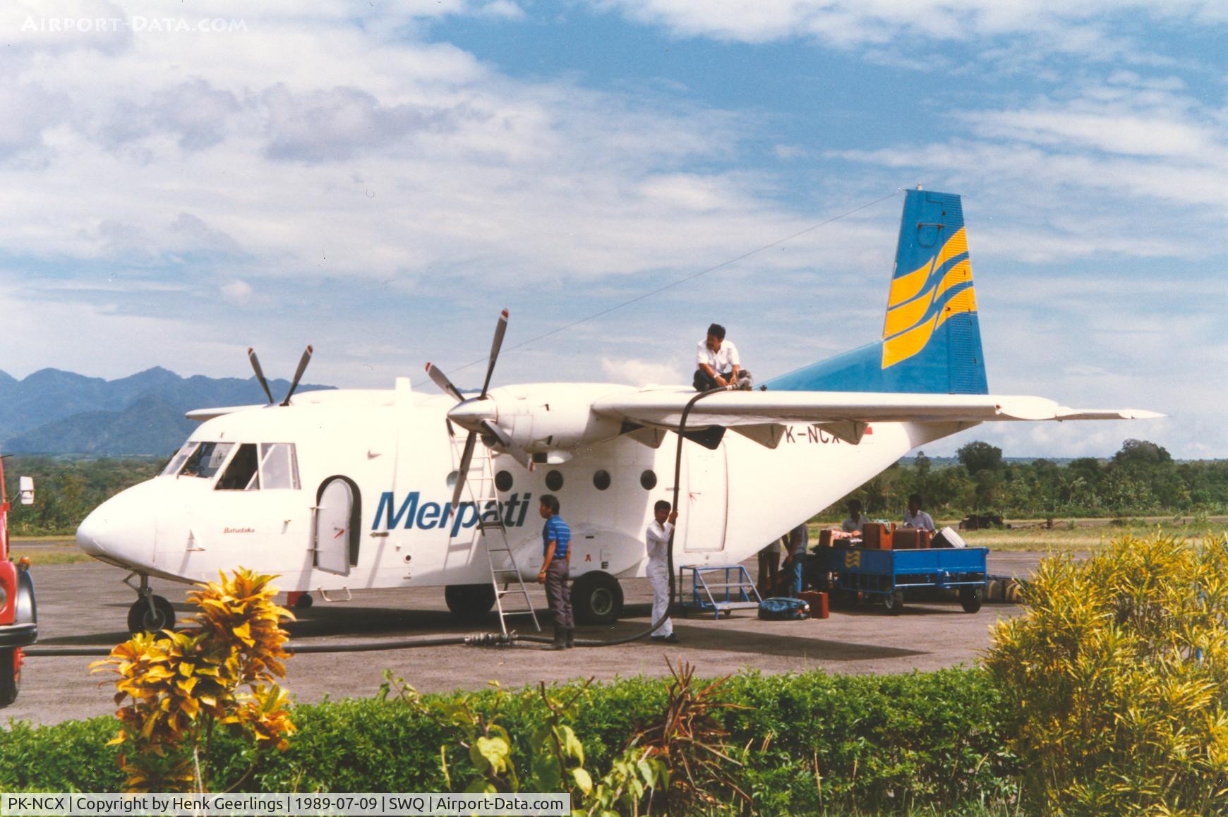 PK-NCX, IPTN 212-CC4 Aviocar Srs200 C/N 77N257, Sumbawa , arvl from Lombok