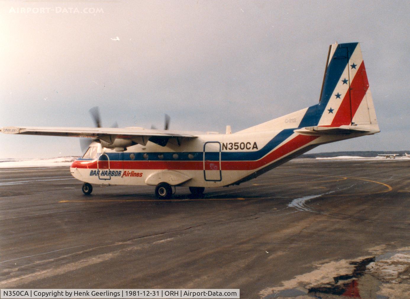 N350CA, CASA C-212 Aviocar C/N 181, Bar Harbor Airlines