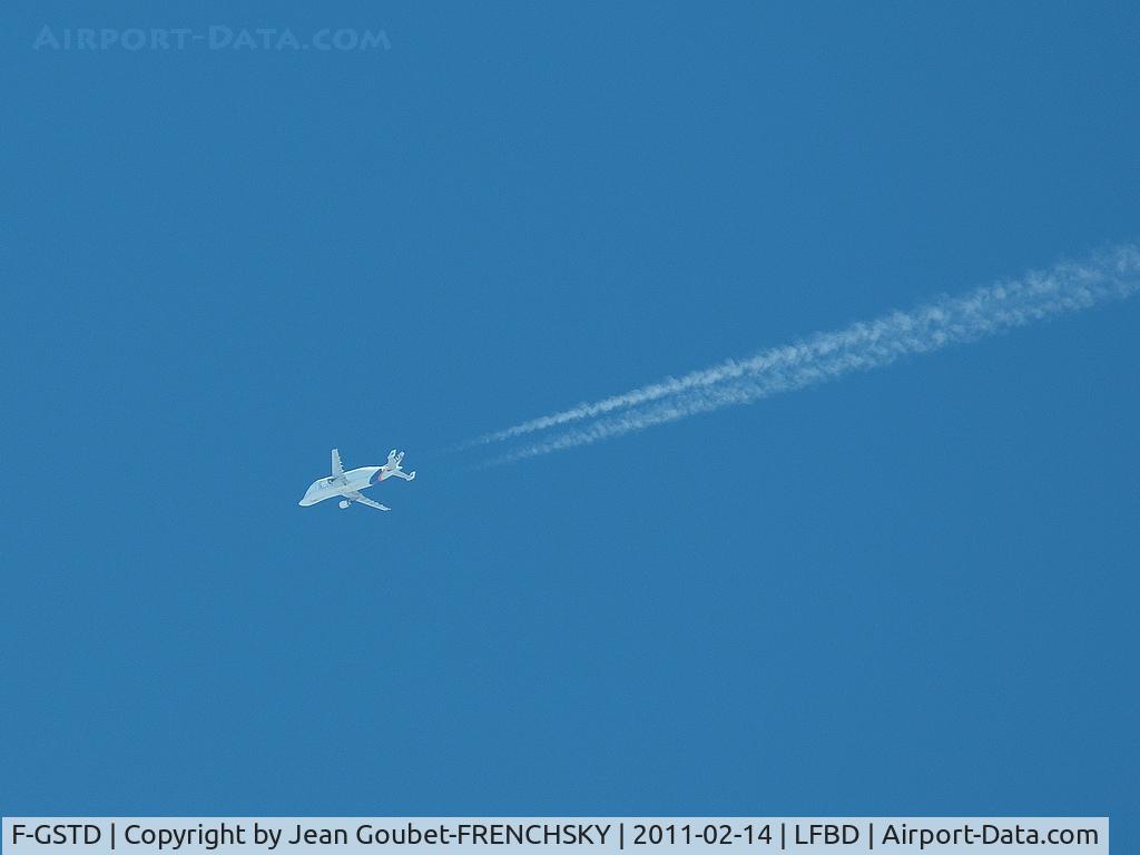 F-GSTD, 1998 Airbus A300B4-608ST Beluga C/N 776, au niveau 290 sur Bordeaux.