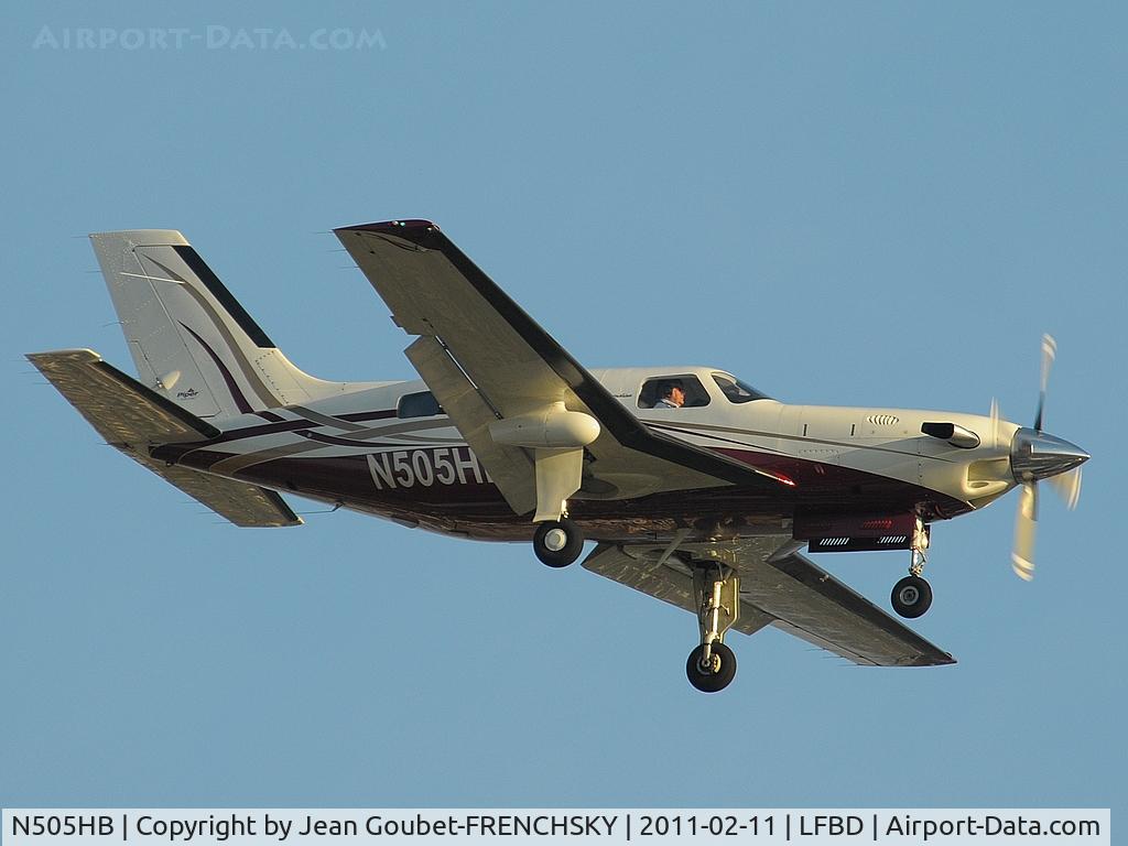 N505HB, 2007 Piper PA-46-500TP Malibu Meridian C/N 4697314, landing 23