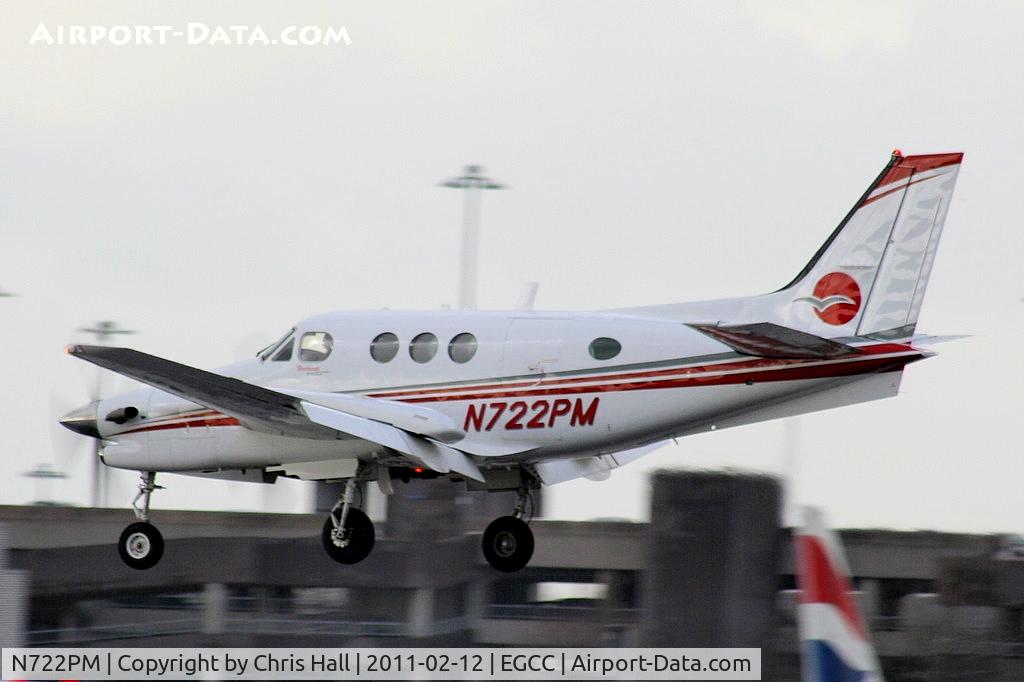 N722PM, 2007 Raytheon C90GT King Air C/N LJ-1820, on approach for RW23R