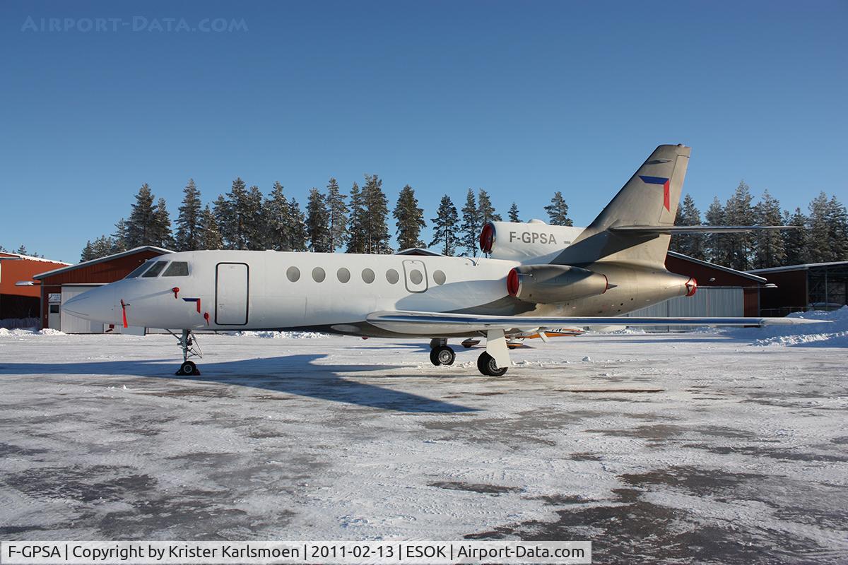 F-GPSA, 1983 Dassault Falcon 50 C/N 123, During Rally Sweden.