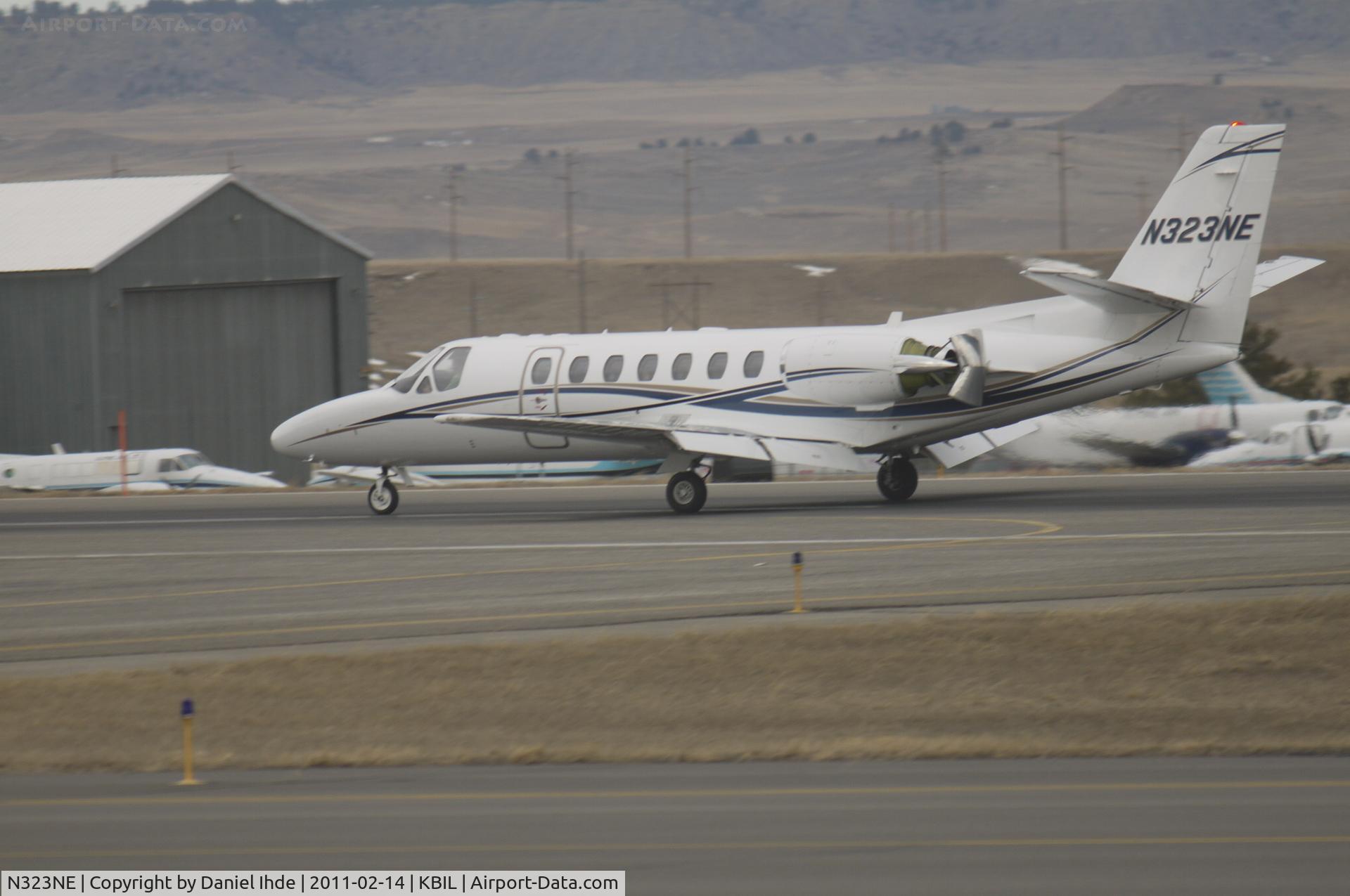 N323NE, 1997 Cessna 560 Citation Ultra C/N 560-0442, Cessna Citation 560 Arriving at Billings Logan