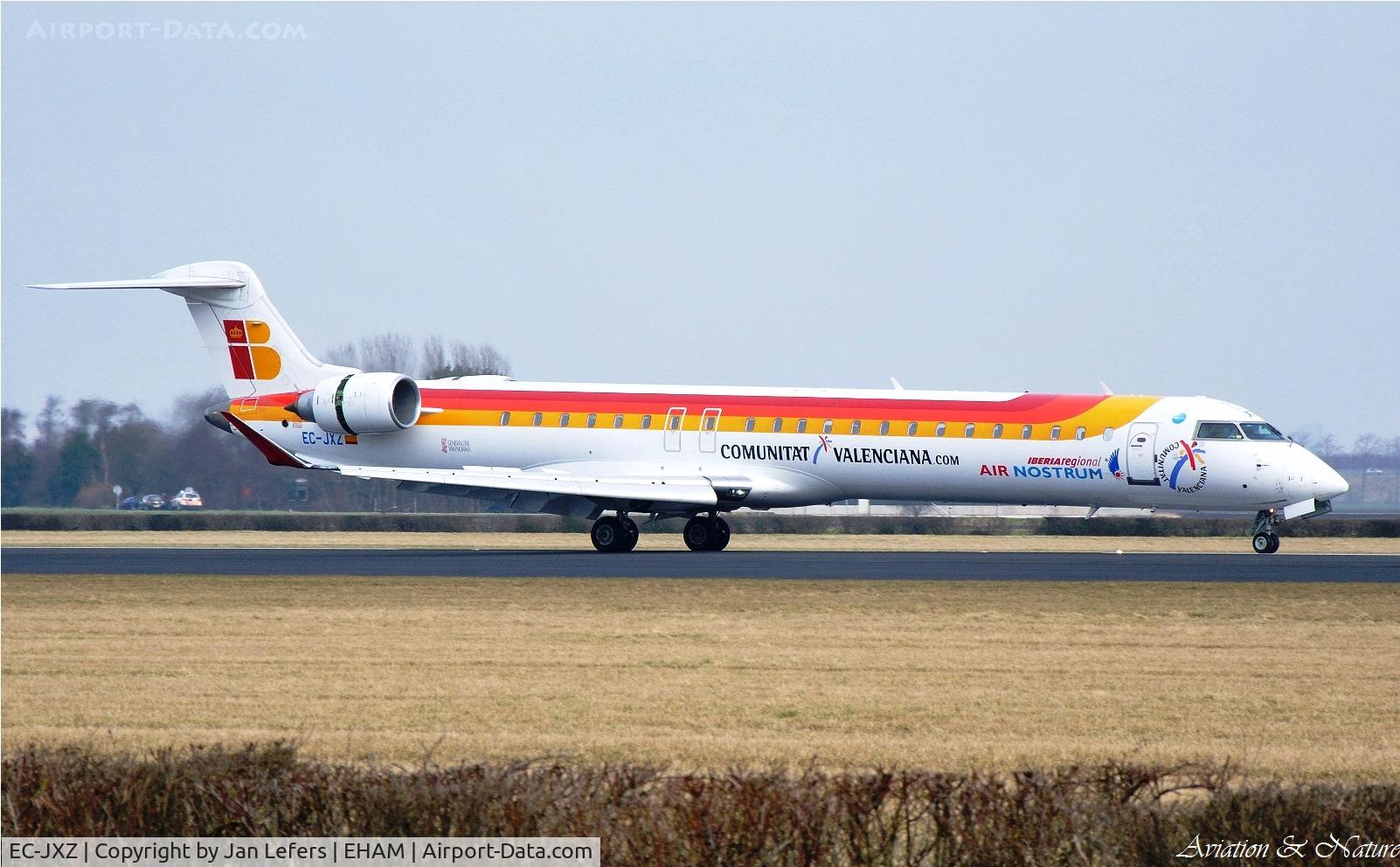 EC-JXZ, 2006 Bombardier CRJ-900 (CL-600-2D24) C/N 15087, Landing on the Polderbaan