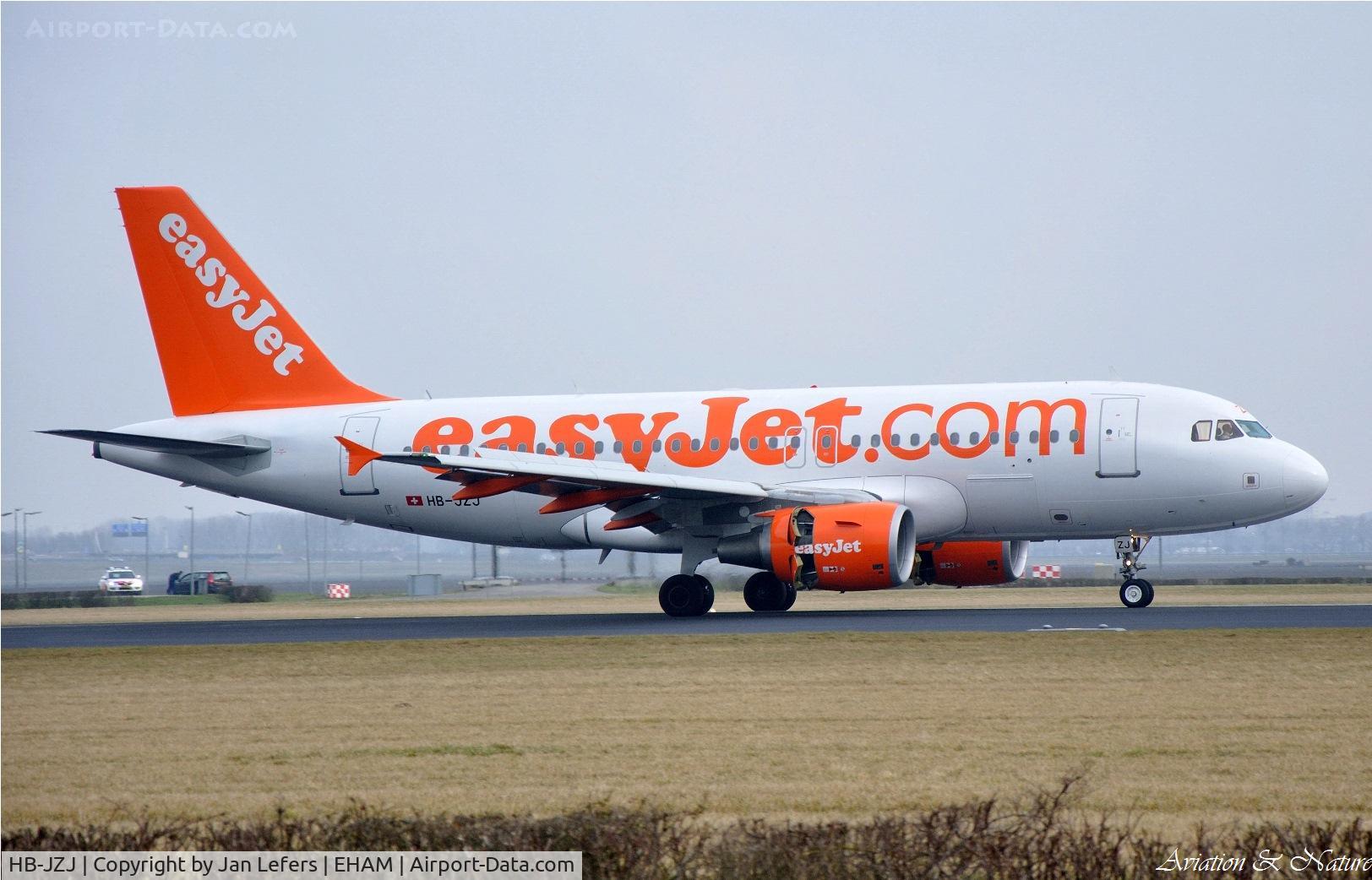 HB-JZJ, 2004 Airbus A319-111 C/N 2265, Landing on the Polderbaan