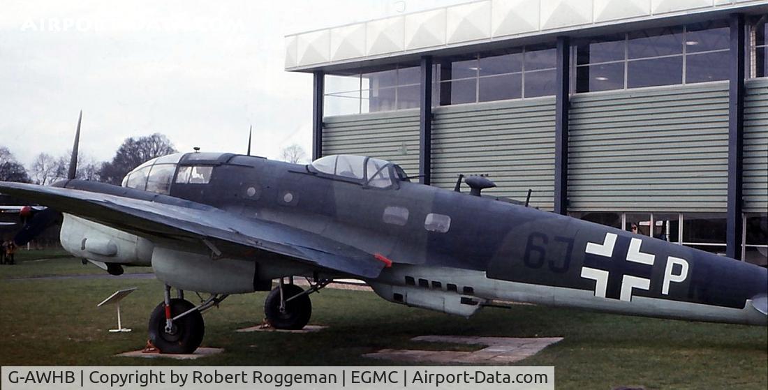 G-AWHB, 1951 CASA 2-111D C/N 167, Former Historic Aircraft Museum.Southend.Early 1970's.Spanish serial:B.2I-37.