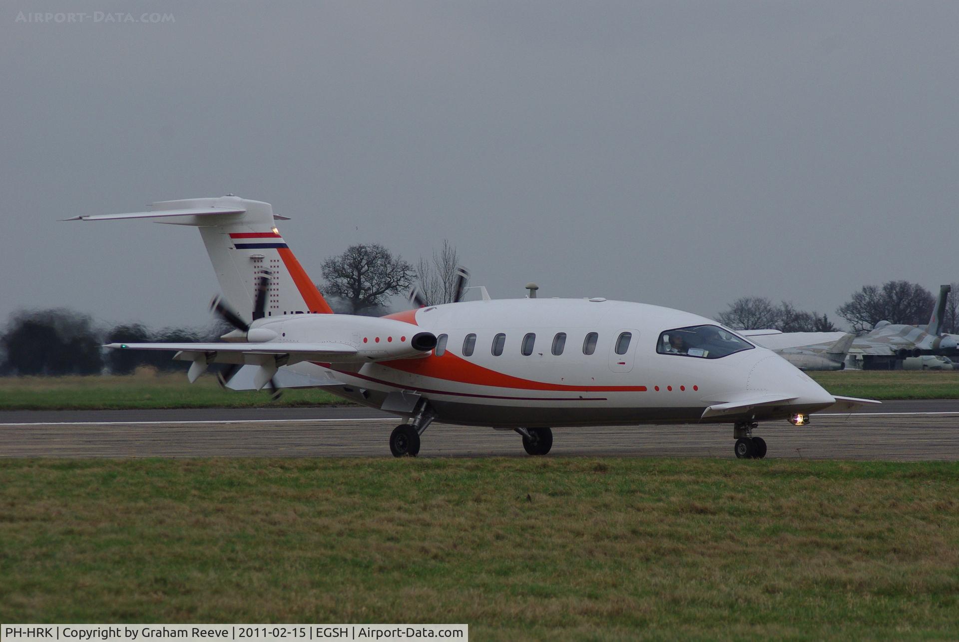 PH-HRK, 2006 Piaggio P-180 Avanti C/N 1120, Just landed.