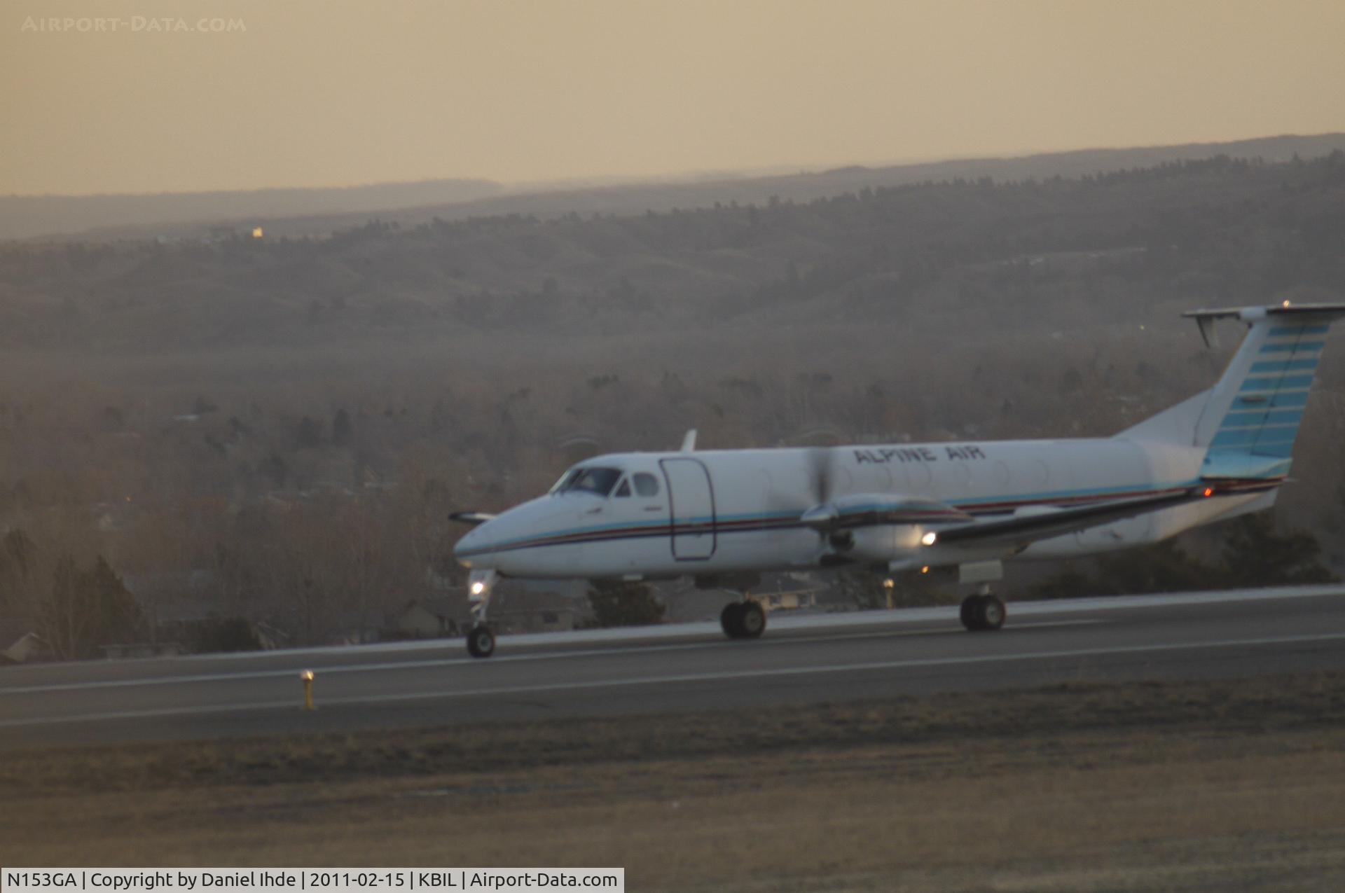 N153GA, 1985 Beech 1900C C/N UB-34, Alpine Air Beech 1900 Freight Dog at Billings Logan